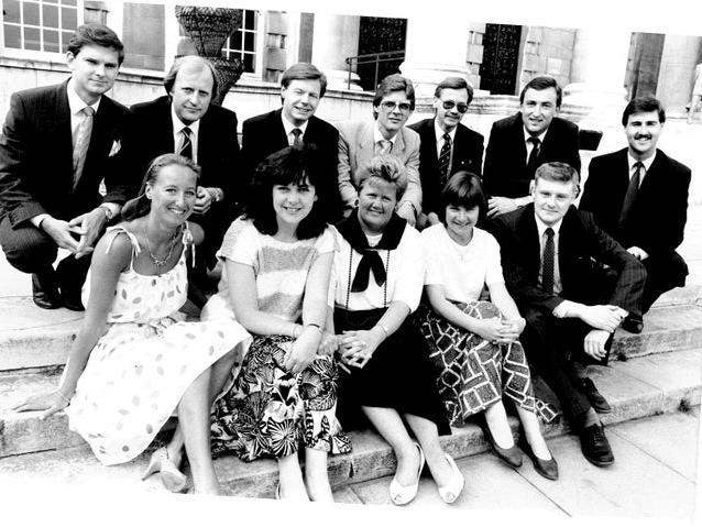 Parade organisers. Back row, from let, are Stephen Gill, Robert Henderson; David Gill, John Martin, John Perse, Richard Crawford and David Thompson. Front row, from left, are Suzanne Perse, Alison Anderson, Amanda Hodgkinson, Kathy McLennan and Martin Allison.