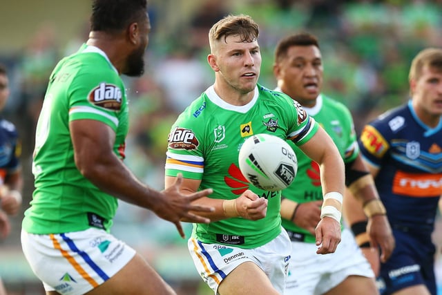 The England halfback left Wigan at the end of last season and has impressed in three matches for Canberra.