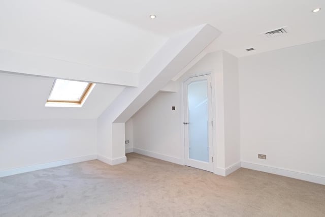 The modern, spacious flat has three bedrooms.