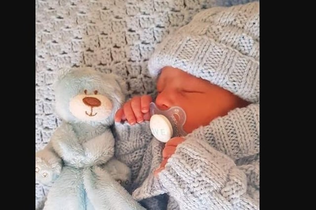 Tom Hartley and partner Olivia shared this photo of their baby bo, Freddie, born on May 23,  weighing 7lbs 5oz.