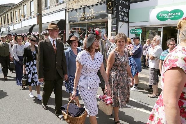 The 1940s parade back in 2015 through Brighouse.