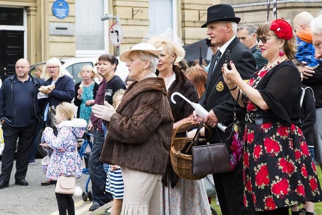 Crowds gather at Brighouse 1940s weekend back in 2018.