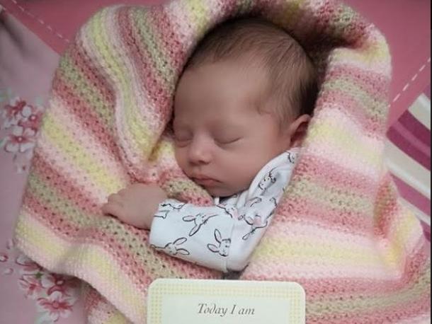 Shared by Melissa Collin, baby Cora Ellenore, born April 28, weighing 7lbs.