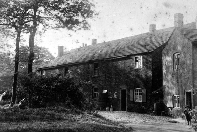 View shows a large building described as Gamekeepers Cottage which is situated on the outskirts of Middleton Wood.