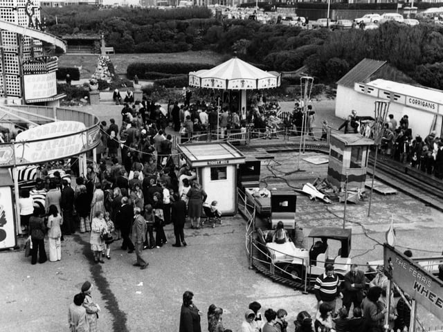 Corrigans, a childrens fairground situated where the leisure centre car park is now. Many will remember its helter skelter and mini Ferris wheel.