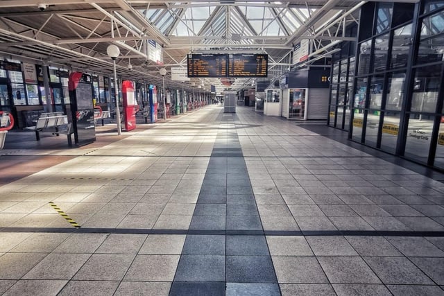 Leeds Bus station deserted...