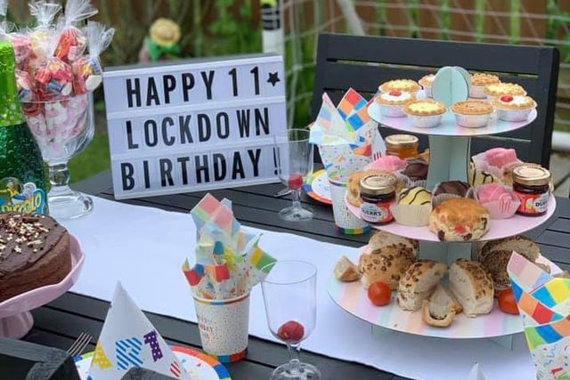 Beata shared a photo of a lockdown birthday party.