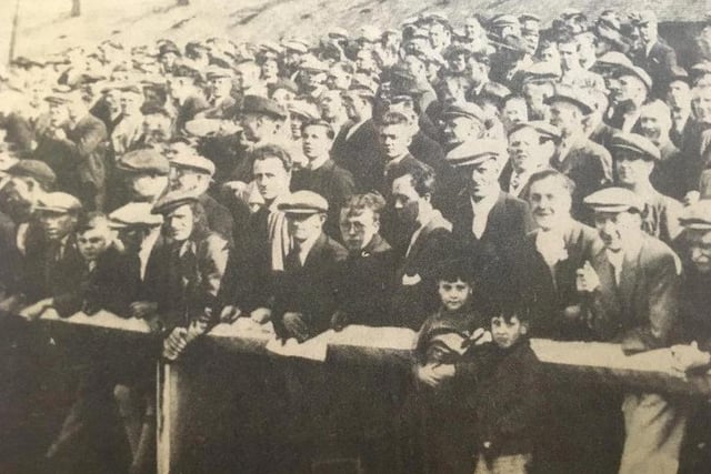 Crowds at the old Rovers Post Office Grounds