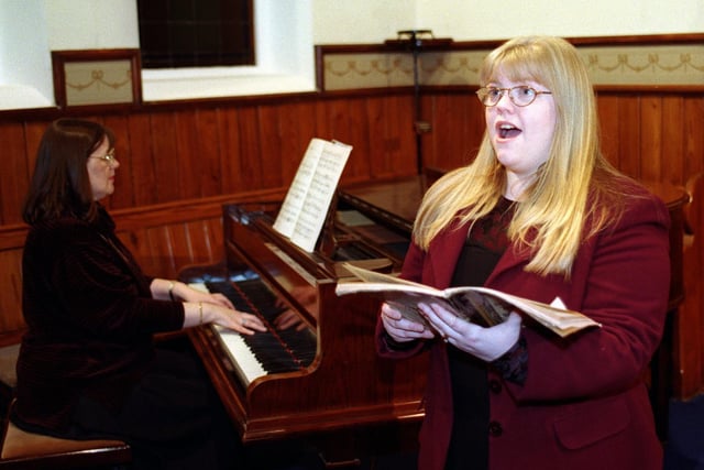 Gillian Pope from Lytham in the Folk singing class music in 1998