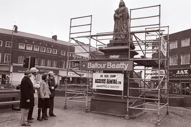 The statue of Queen Victoria is returned to Wakefield Bullring. She was later removed in 2010 as part of the renovation of the Bullring, and now rests in Coronation Gardens, close to County Hall.