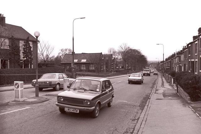 Castleford Road, Normanton, looks a little different today - if only for the amount of traffic! Can you spot the old Normanton library in this shot?
Nostalgia March 1985