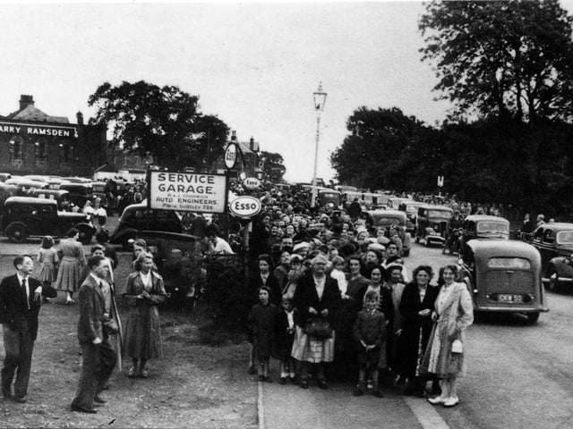 This is part of the queue who waited for fish and chips at the 1912 price.