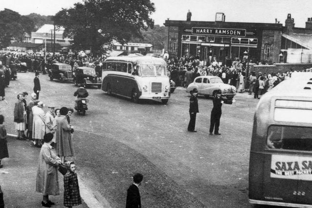 Police officers were needed to control the traffic on Bradford Road as well as the queues of hungry people.