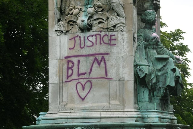 "BLM" is the acronym for Black Lives Matter.