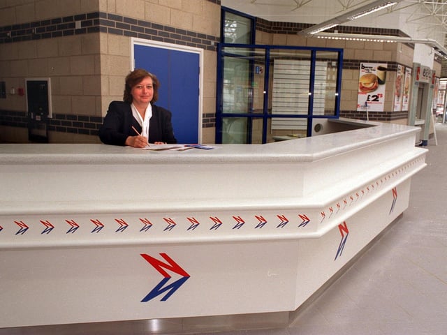 The new National Express bus station opened on Dyer Street. Pictured is the check-in desk.