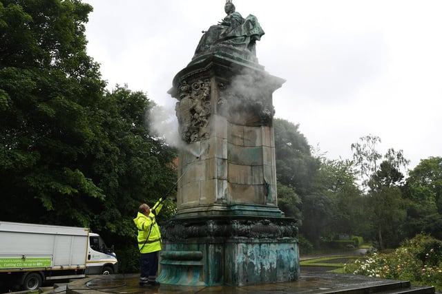 The council has not ruled out putting security measures in place if the statue is defaced again.
