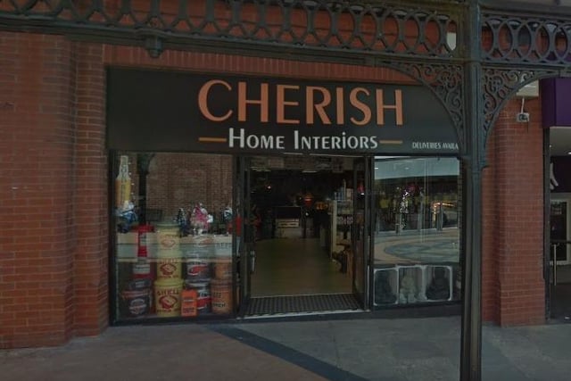Selling home dcor, furniture, lighting andsoft furnishings,Cherish Home Interiors can be found along Victoria Street.