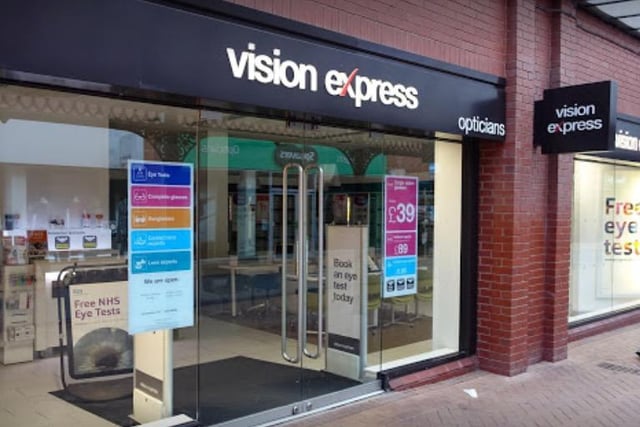 If your eye test is overdue, you can find Vision Express near the shopping centre's Victoria Street entrance.