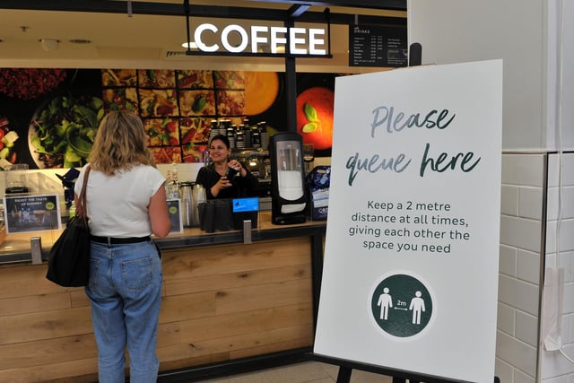 Cafes will still be closed but selected stores will offer coffee to go, with contactless collection