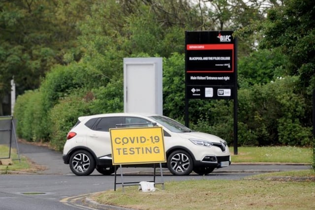 A pop-up coronavirus Covid-19 testing site at Blackpool and The Fylde College's Ashfield Road campus in Bispham, pictured on Wednesday, June 10, 2020 (Picture: Daniel Martino for JPIMedia)
