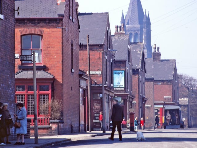 Hall Lane in Armley. "My Mother-in-law lived in Simpson Street. When I went to look it had gone. I must have caught a few buses from that bus stop," says Richard.