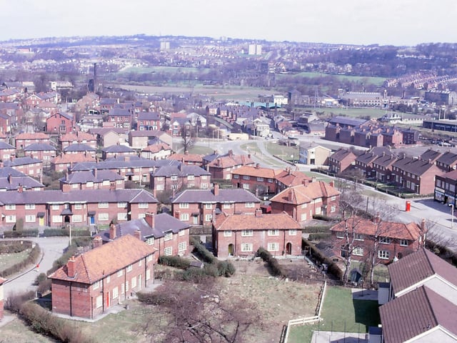 "They built this tower block where Cockshott Lane joins Ridge Road. I was up on the top of it obviously. You can see the bits of clearance before the canal bridge, as well as the brewery and abbey," recalls Richard.