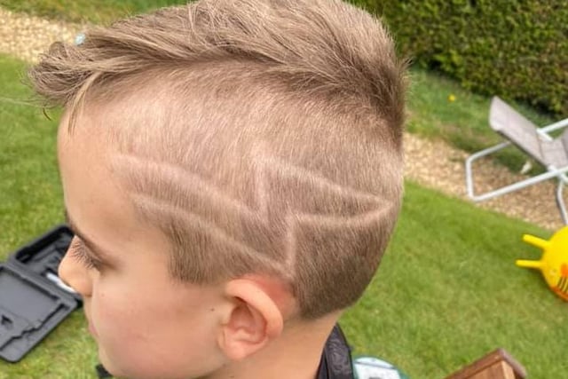 Lucy sent in this haircut for her son...