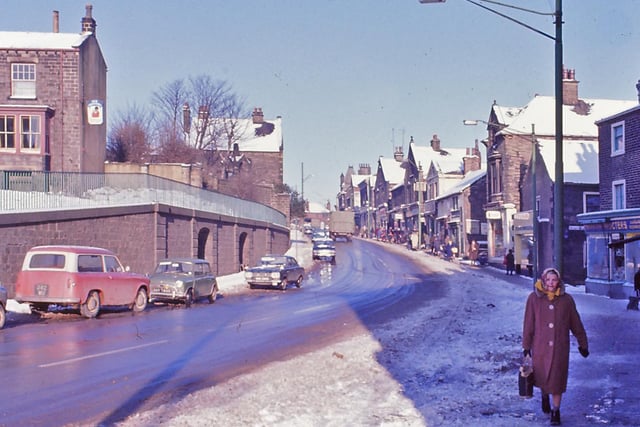Upper Town Street in Bramley during the 1960s just before the demolition and conversion of Brunswick Methodist Chapel. Richard remembers Timmy Thompson's which sold bread, cakes and excellent chocolate confectionary.
