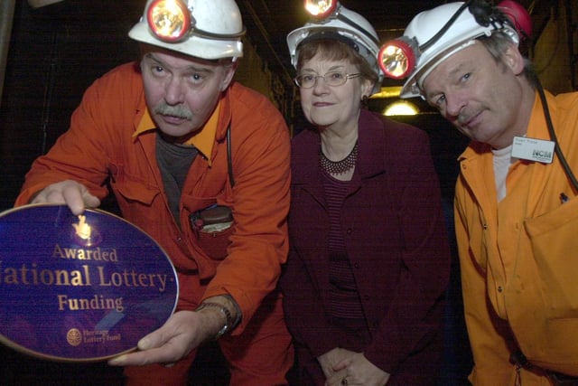 Pictured in 2003, the National Coal Mining Museum was one of the first to receive a 'National Lottery Blue Plaque'.