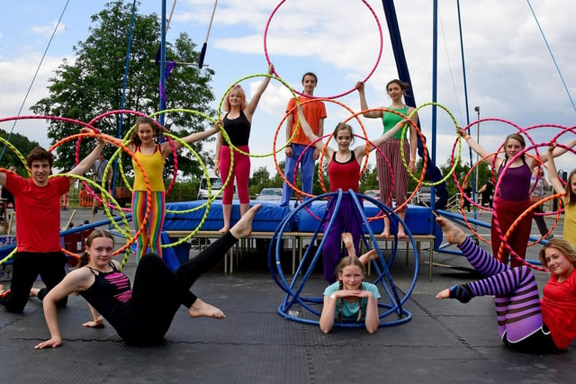 Greentop circus perform at the 'A Life Amongst Diamonds' Youth Arts festival at the museum in 2017.
