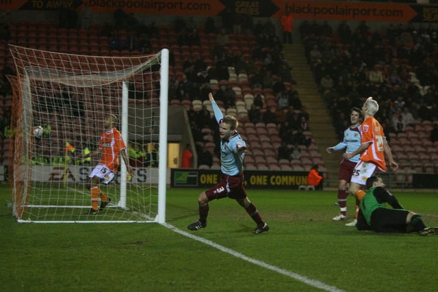 March 3rd, 2009: Burnley's hopes of sneaking into the Championship top six were given a shot in the arm when Christian Kalvenes' finish just five minutes from time proved to be decisive at Bloomfield Road.
