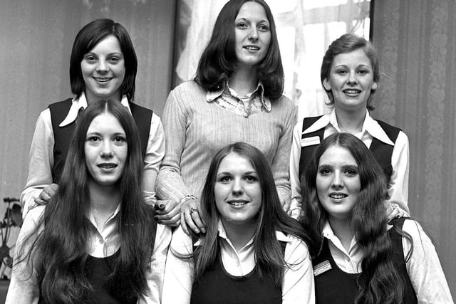 Staff from Debenhams, Wigan in 1973