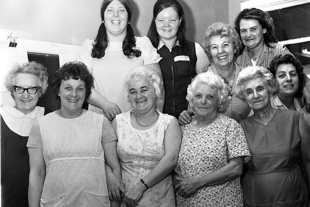 Staff at Coppull Ring Mill, 1973