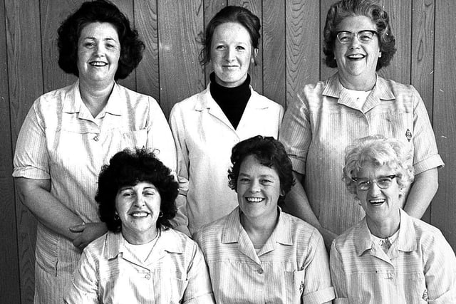 Staff at Carrington Dewhurst, Wigan in 1973