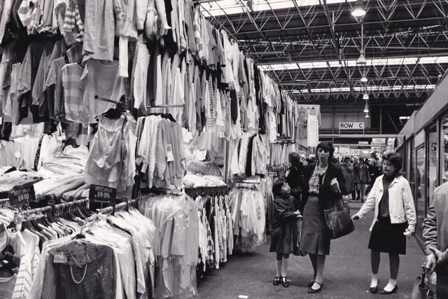 A thriving Kirkgate Market pictured in April 1981.