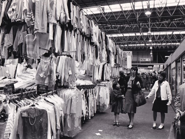 A thriving Kirkgate Market pictured in April 1981.