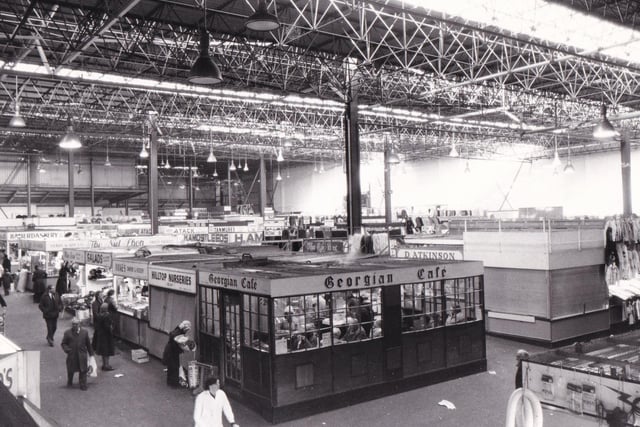 A view of the new look Kirkgate Market in November 1981. Did you ever visit the Georgian Cafe?