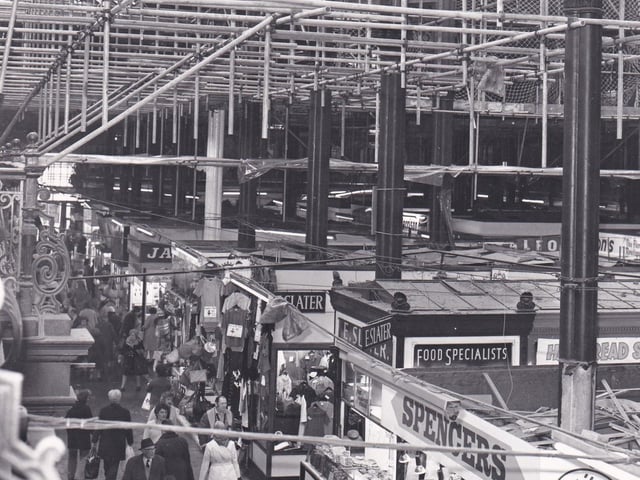 May 1981 and seven miles of scaffolding were hanging from the ceiling as the market underwent a facelift.