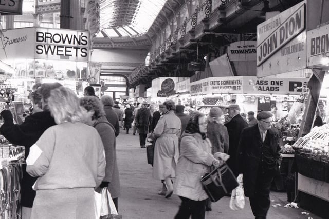 Do you remember Brown's sweets? Robinson's, exotic and continental fruit and vegetables? How about John Dion florists? Pictured here in November 1988.
