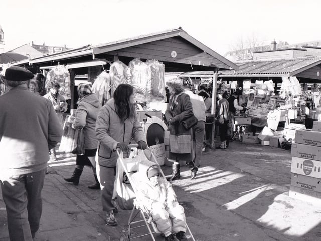 A view of the open air market in November 1988.