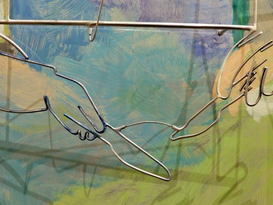 A beautiful new exhibition by artist Sara Barker, whose sculptures trace lines in space through a combination of industrial and sculptural materials together with collage, painting and craft techniques.