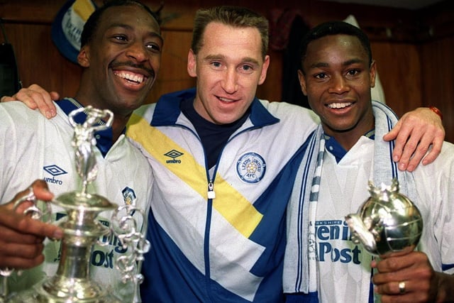 Chris Whyte, John McClelland and Chris Fairclough in the dressing room.