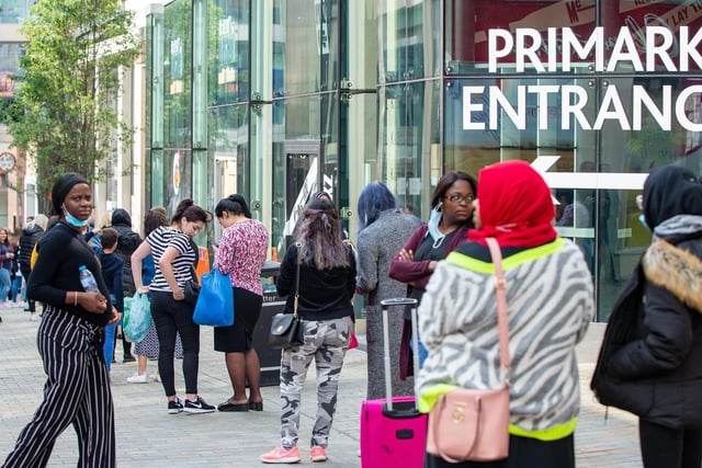 Shoppers also waited over an hour outside Primark in Leeds on Monday morning before the store even opened
