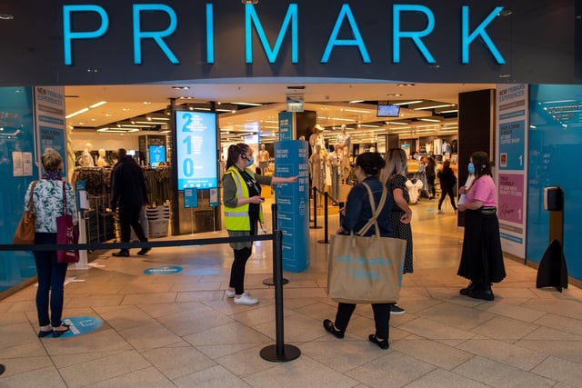 Shoppers are admitted to Primark one by one