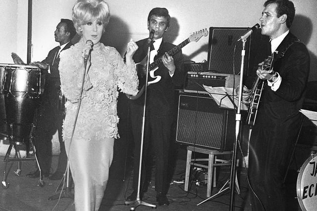 Dusty Springfield on stage at Wigan Casino in April 1966.