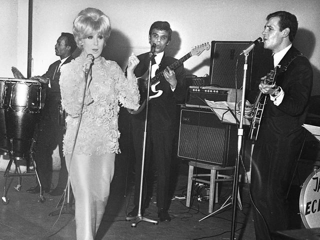 Dusty Springfield on stage at Wigan Casino in April 1966.
