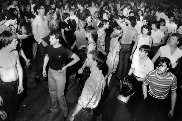 The sweating dancers at the all-nighters at Wigan Casino in the mid 1970's.