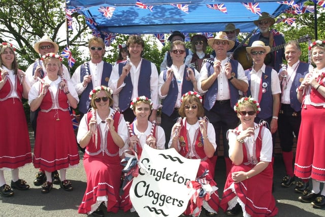Singleton Cloggers at the Poulton Gala in 2002