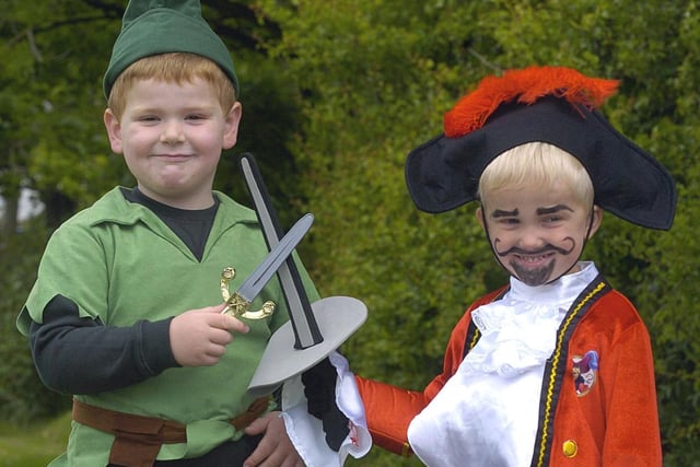 Peter Pan and Captain Hook square up, otherwise known as Max Loboda (left) and James Mackey