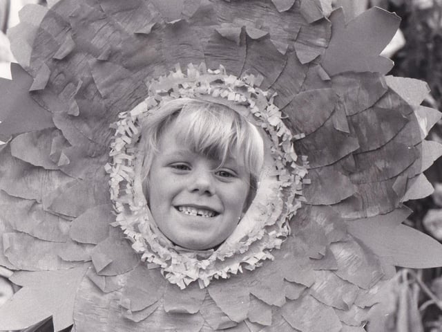 Six-year-old Ann Marie O'Toole on the Woodhouse Community Association float in June 1978.